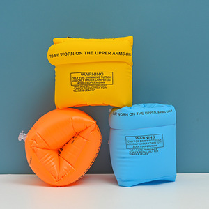 <b>Inflatable</b> Swim Arm <b>Floats</b> For Adults And Infants Double Layer Safety Water Sleeves Solid Color Swimming Aid - Product Image 1