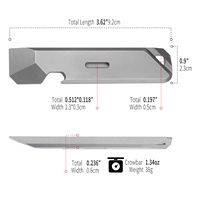 TGZUO Outil multifonction de survie en alliage de titane haute résistance, usiné CNC, pour bricolage, OEM, EDC, avec tire-bouchon, décapsuleur et porte-clés, pour activités de plein air