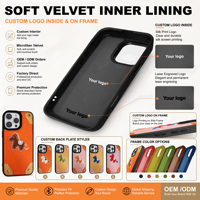 Étui personnalisé brodé motif cheval pour iPhone 17 Pro Max, coque de protection de luxe en cuir PU et patchwork, coque pare-chocs sur mesure avec identité de marque