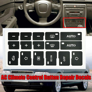 Car Air Conditioning Panel Stickers Black PVC Adhesive Button Repair Dashboard <b>Interior</b> <b>Accessories</b> for Audi - Product Image 5