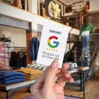 Tarjeta de Reseña de Google Preimpresa con Tecnología NFC en Acabado Mate, Recopila Reseñas Comerciales en 5 Segundos