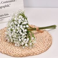 Fleurs artificielles de gypsophile, fausses fleurs, faites à la main, pour mariée, 7 pièces, Saint-Valentin, Thanksgiving, longue durée