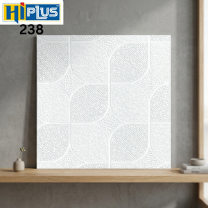 Plaque de plafond suspendu carrée décorative en PVC blanc stratifié, isolation thermique, classe d'incendie, pour salons modernes - Product Image 4