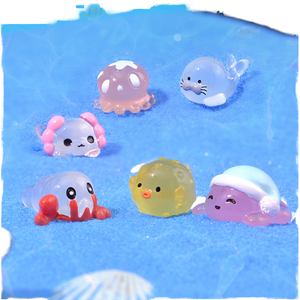Nouvelle série d'animaux marins en résine peints à la main pour la décoration, mini-<span class=keywords><strong>lions</strong></span> marins, crabes ermites, poulpes, jouets en sachets surprises, artisanat - Product Image 1