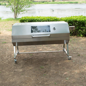 Asador de Acero Inoxidable de Alta Resistencia para Restaurante y Parrilla de Carbón/Gas con Carro y Diseño Plegable - Product Image 2