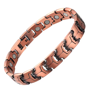 Brazalete Magnético de Energía Positiva con Logotipo Personalizado, Brazalete de Moda con <span class=keywords><strong>Iones</strong></span> <span class=keywords><strong>Negativos</strong></span>, Chapado en Cobre Antiguo <span class=keywords><strong>para</strong></span> Mujer - Product Image 1