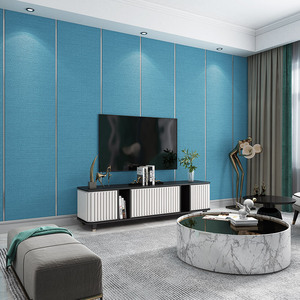 Yüksek kalite yeni 5D TV arka plan duvar yumuşak Wrap duvar paneli geyik derisi kadife duvar kağıdı oturma odası yatak odası çizgili duvar kağıdı - Product Image 5