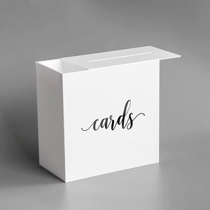 Scatola in Acrilico Bianco, Contenitore Vuoto Fai-da-Te per Matrimoni, Decorazioni per Ricevimenti, Urna Elettorale, Ricordo per Feste - Product Image 5