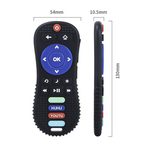Silicone <b>Remote</b> <b>Control</b> Teether For Kids 53x131mm Baby Teethers <b>TV</b> Shape - Product Image 5