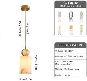 Lámpara <span class=keywords><strong>de</strong></span> <span class=keywords><strong>Techo</strong></span> <span class=keywords><strong>Colgante</strong></span> Moderna Cuadrada <span class=keywords><strong>de</strong></span> Latón Dorado con Cristales, Altura Ajustable - Product Image 6