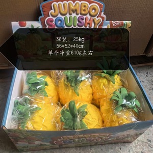 Fruit Shape Squeeze <b>Toy</b> Pineapple Style Hand Press Decompression <b>Toy</b> Soft Stress Relief <b>Toy</b> for Office <b>Desk</b> Home Use - Product Image 1