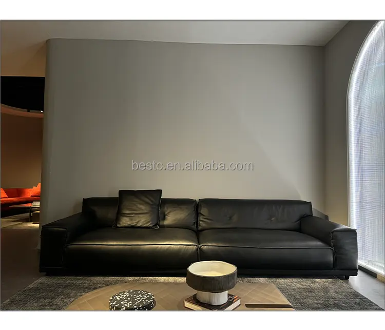 Luce semplice italiana design di lusso in stile moderno divani minimalisti 3 posti divano soggiorno mobili per Villa
