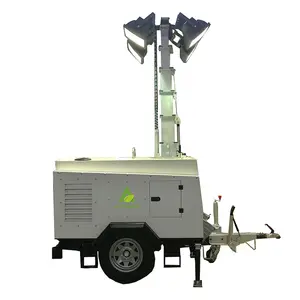 Mobile/Trailer LED Hydraulic 7M 9M Diesel Portable LED Lighting Towers