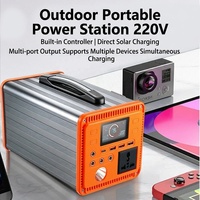 Centrale Électrique Portable 300W 500W 600W avec Panneaux Solaires, Générateur, Démarreur de Voiture, Compresseur d'Air, MPPT pour Utilisation Extérieure et Urgences Automobiles