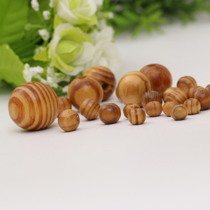 Pine Wood Beads Round Single Hole Natural Grain For Bracelet Making Loose Beads DIY Jewelry Accessories - Product Image 4