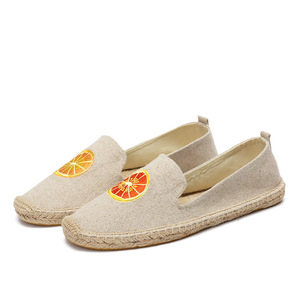 Espadrilles basses en chanvre pour femmes, chaussures en toile de paille à enfiler, respirantes, tendance, semelle en caoutchouc pour l'automne - Product Image 6