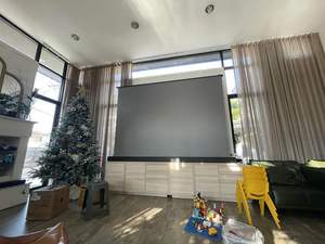 Free Shipping Wupro 100/110/120inch Soft PVC Black Crystal Motorized Projection <strong>Screen</strong> 4K 16:9 <strong>ALR</strong> Floor Rising <strong>Projector</strong> <strong>Screen</strong> - Product Image 6