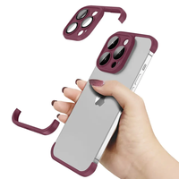 Protecteur de cadre d'objectif de caméra étui pare-chocs souple en TPU antichoc couverture arrière véritable coussin d'angle nu pour iPhone 11 12 13 14 Pro 14 Plus