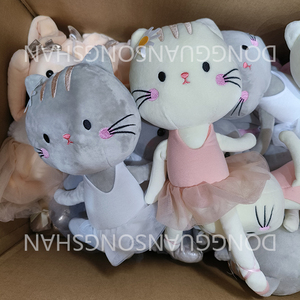 Songshan Jouets Personnalisé Kwaii 35cm Chats Peluches Mignon Chiffon Poupée Chaton Anime Enfants Enfants Cadeaux Animal En Peluche Ballet Chat En Peluche Jouet - Product Image 6