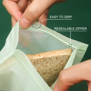 שקיות אחסון מזון ניתנות לסגירה חוזרת, מודפסות בהדפסת גרוור, מתכלות, מבוססות חומרים ביולוגיים, ידידותיות לסביבה, בגודל גלון לשימוש ביתי - Product Image 2