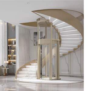 Ascensor Residencial Personalizado de Fábrica, Ascensor de Tracción Redonda de Dos y Tres Niveles para Casas Autoconstruidas y Villas - Product Image 2