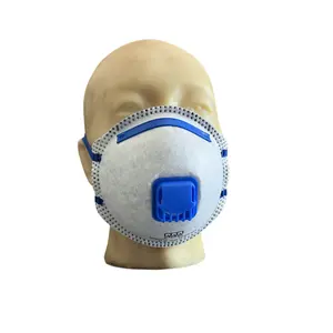 Industrial ffp2 mask with active carbon odor proof ffp2 mask with valve head band dust mask ffp2 valved kn95