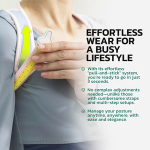 Ceinture de soutien dorsal réglable, portable, légère et respirante de haute qualité – Correcteur de posture confortable pour redresser le haut du dos - Product Image 4