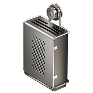 ที่แขวนมีดติดผนังพร้อมถ้วยดูดอเนกประสงค์ ที่วางส้อมช้อนตะเกียบ ดีไซน์ทรงสี่เหลี่ยมสำหรับจัดเก็บในครัว - Product Image 2