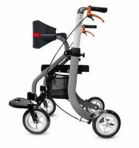 Déambulateur multifonctionnel haut de gamme à 4 <span class=keywords><strong>roues</strong></span>, fauteuil roulant léger pliable et détachable pour personnes âgées - Product Image 5