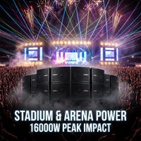 Subwoofer professionnel double de 21 pouces, 4000W AES, 16000W de crête, bobine vocale de 150 mm, passif, 140 dB, 8 ohms, pour scène, basses puissantes, stade, concert