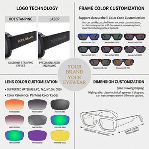 Lunettes de soleil polarisées Finewell de haute qualité avec logo personnalisé, design de marque, UV400, style classique rétro, rectangulaires, en acétate, pour femmes et hommes - Product Image 3