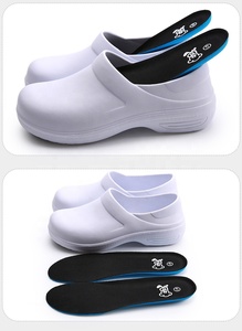 Хит продаж, светло-белые Тапочки для отеля, ресторана, резиновые плоские безопасные туфли шеф-повара - Product Image 2
