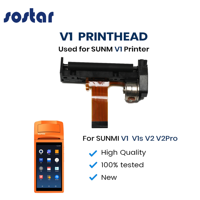 Original V1 Printer Head for SUNMI V1 V1s V2 V2pro P1 Thermal Printer Printhead Compatible WIth Sunmi POS Printer Spare Parts