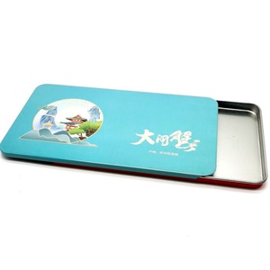 Boîte coulissante rectangulaire en fer blanc pour film de protection d'écran de téléphone portable, boîte de rangement métallique à coulisse, emballage - Product Image 1