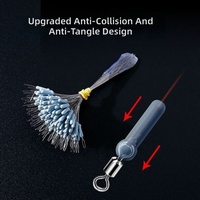Perles de blocage en silicone anti-collision et anti-emmêlement pour canne à pêche, accessoires de pêche