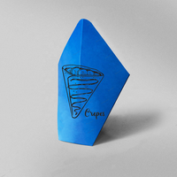 Boîte à crêpes en forme de cône personnalisée, tailles et logo personnalisés, laminage mat, qualité alimentaire, recyclable, boîte à crêpes, emballage pour crêperie, boîte pour sushi