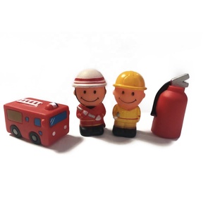 China Wholesale High Quality Plastic PVC Educational Rubber Fire Fireman Baby Toys - Product Image 1
