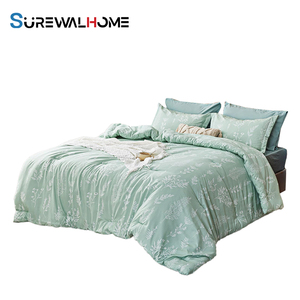 SUREWALHOME Full Size Comforter <strong>Set</strong> 7 Pieces, Sage Green, Cute Floral Bed in a Bag Full Boho, Soft Fluffy Bedding <strong>Sets</strong> - Product Image 1
