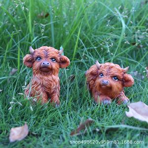 Hoogland Koe Alpenkoeienhars Handwerk Milieuvriendelijke Grensoverschrijdende Exclusieve Tuin Binnenplaats Keuken Bloempot Decoratie Klein - Product Image 4