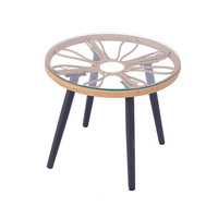 Modernes Outdoor-Rattan-Esszimmer-Set mit Sofa und Stühlen - PE-Rattan & Metallrahmen Wetterfest für Hotel- und Krankenhausnutzung