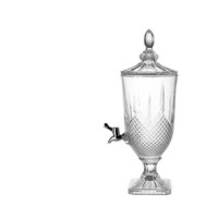 Pichet à eau froide en verre cristal gaufré épaissi de style nordique avec robinet, grand récipient à jus, baril à boissons, cola, bière, sans BPA