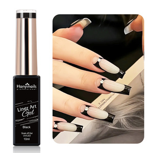Pour Hanyinails nouveauté 5 couleurs Vegan métallisé Liner Art Gel ongles fournitures haute Pigment avec Source de lampe LED - Product Image 2