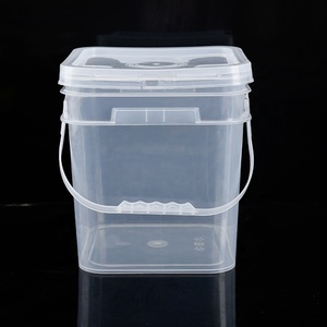 plastic tub with lid 16 l 10L square transparent plastic bucket with food grade thickened not recycled plastic drums