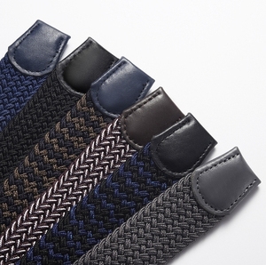 Tressé Stretch Casual Hommes <span class=keywords><strong>Ceinture</strong></span> Alliage Sans Poinçon Boucle Ardillon <span class=keywords><strong>Élastique</strong></span> Femmes Toile Tendance <span class=keywords><strong>Ceinture</strong></span> - Product Image 3