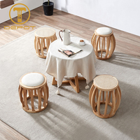 Nouveau design Chaises de luxe en bois Chaise de table en bois Tabouret bas Chaise de salle à manger pour salle à manger ou salon de thé