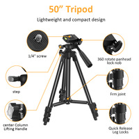 Support de téléphone pour microphone à lumière d'appoint en gros kit de vlogging vidéo pour trépied pour smartphone youtube