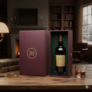 Scatola Rigida in Carta Fatta a Mano per Kit Cocktail Gin Tonic, Confezione Regalo per Liquori con Inserto in Schiuma EVA Personalizzato - Product Image 3