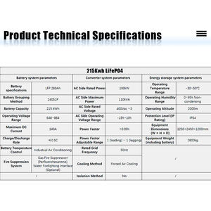 नई पावर लाइफ 4 बैटरी 51.2v 215kw 230kwh लिथियम lfp औद्योगिक और वाणिज्यिक ऊर्जा भंडारण कंटेनर - Product Image 4