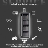 Jeu de 25 tournevis multifonctionnels de précision en alliage d'aluminium avec poignée en plastique, embouts spéciaux pour ordinateur et téléphone, pour bricolage domestique