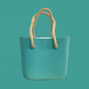 Borsa tote di colori della caramella del silicone della borsa di modo durevole O con la maniglia della corda - Product Image 4